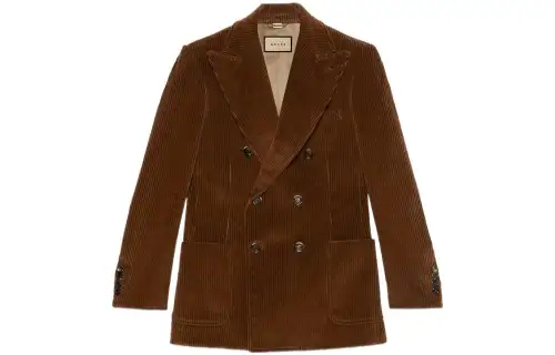 GUCCI FW22 Business Suit Coat Men's Brown