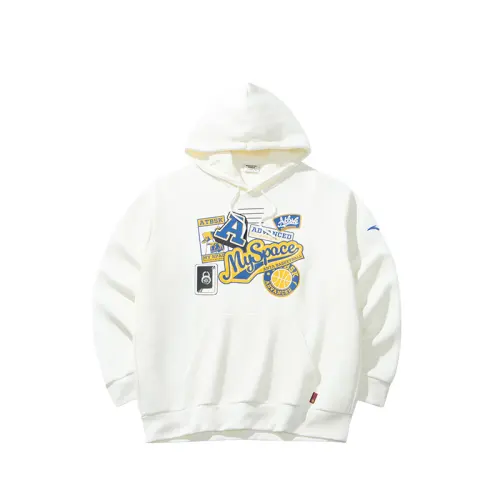 Anta Basketball Collection Sweatshirt Unisex Ivory White