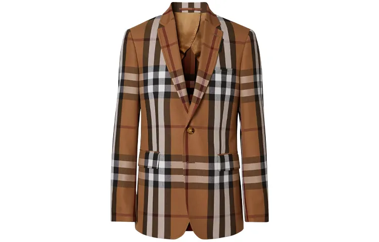 Burberry Checked Tailored Blazer