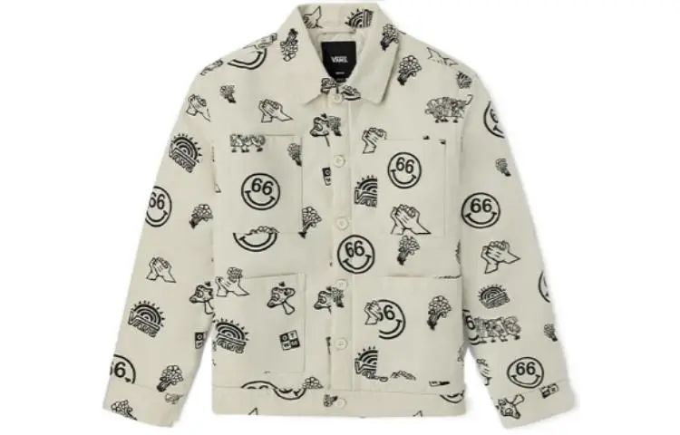 Vans Jackets Men's Ecru V-neck Thin