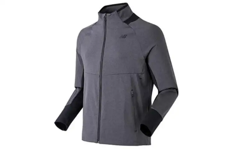New Balance Jackets Men's Dark Gray Stand Collar Moderate Other