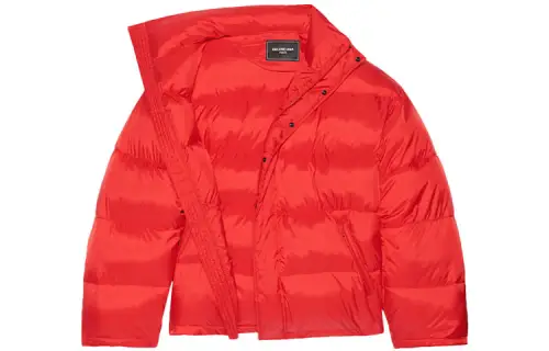 Balenciaga Puffer Jacket Loose Fit Unisex Red