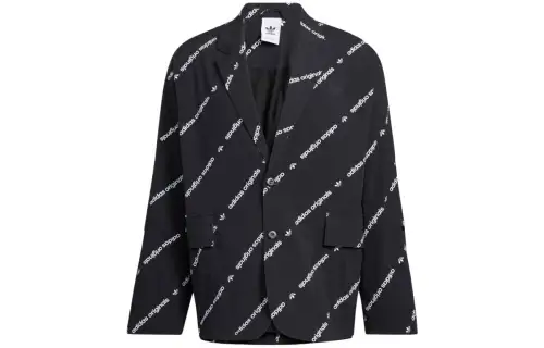 Adidas Originals Business Suits Unisex Black Suit Collar Moderate Business Suit