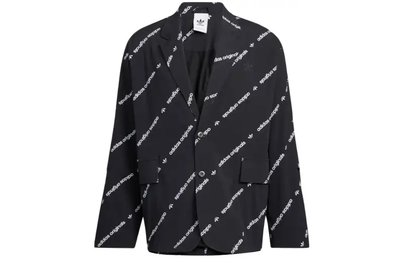 Adidas Originals Business Suits Unisex Black Suit Collar Moderate Business Suit