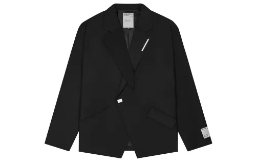HARSH AND CRUEL Business Suits Unisex Black Suit Collar Moderate Business Suit