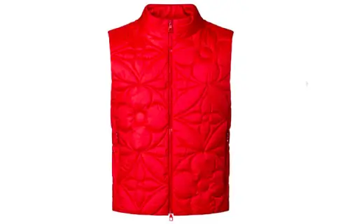 LOUIS VUITTON New Quarterly Products Of LV Vests Men's Red Stand Collar Moderate Other