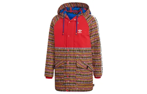 Adidas Originals Puffer Jackets Men's Multicolor Hooded Moderate