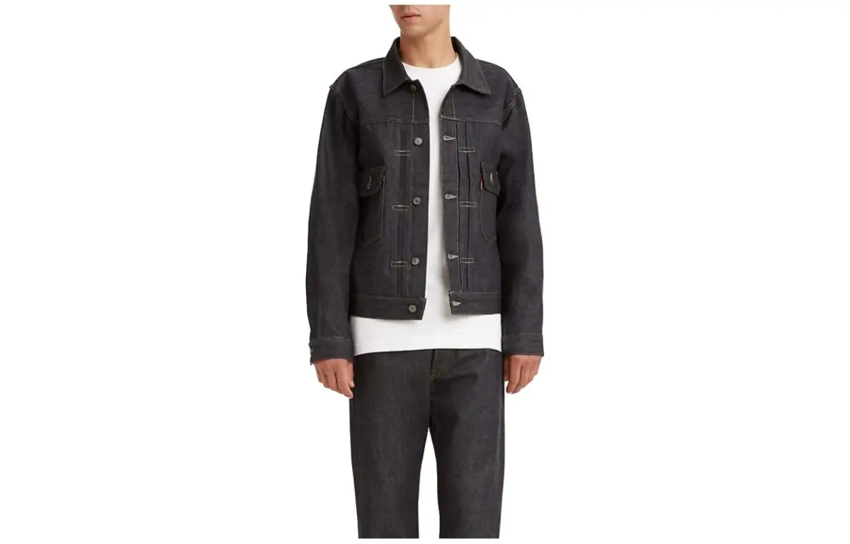 Levi's Jackets Men's Dark Blue Lapel Moderate Other