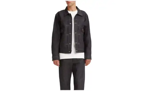 Levis Jackets Men's Dark Blue Lapel Moderate Other