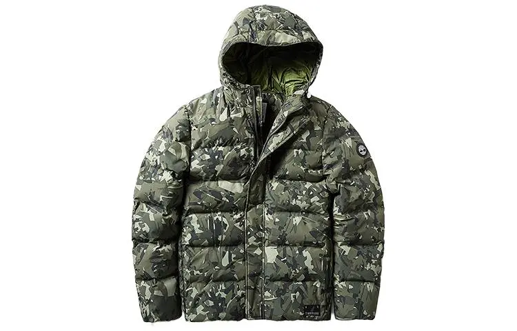 Timberland Down Jacket Men's Green Camouflage
