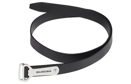 Balenciaga engraved-logo belt