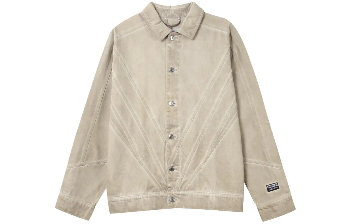 Adidas Originals RYV Denim Jackets Men's Timber Lapel Moderate Straight Fit