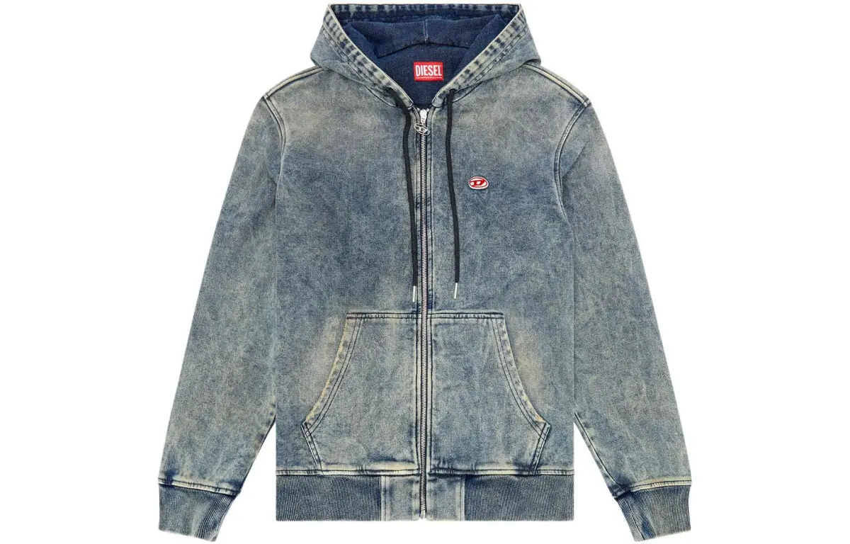 DIESEL Denim Jackets Men's Blue Hooded (Non-detachable) Moderate Other