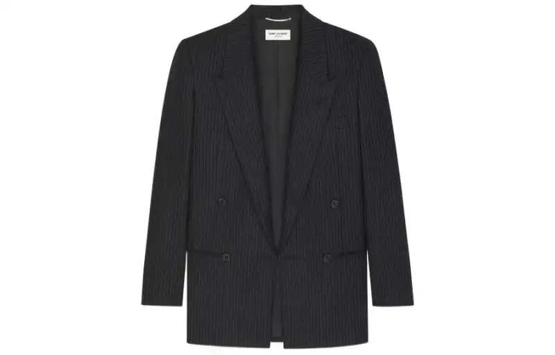 SAINT LAURENT SS22 Business Suit Coat Men's Black