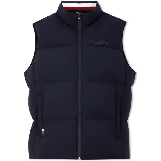 Tommy Hilfiger Down Vests Unisex Stand Collar Thickened