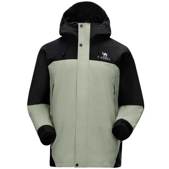 CAMEL Windbreaker Jackets Unisex Hooded Moderate 3 In 1