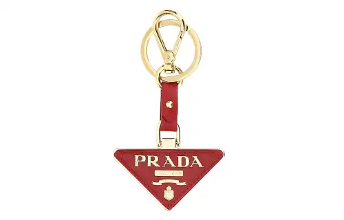 PRADA Triangle Logo Keyring