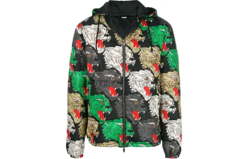 GUCCI Pre Owned 2020s Animal print Hooded Coat