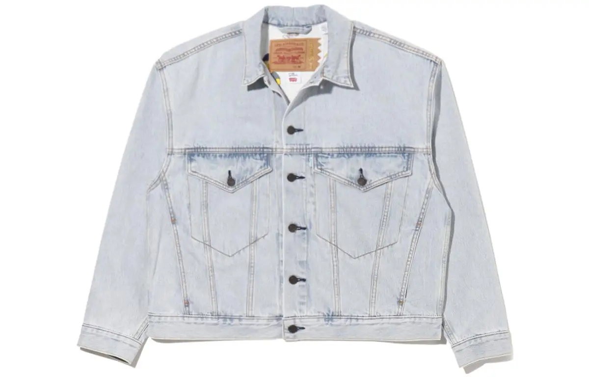 Levi's Denim Jackets Men's Blue Lapel Moderate Straight Fit