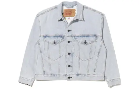 Levi's Denim Jackets Men's Blue Lapel Moderate Straight Fit
