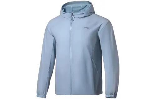 Li Ning Fitness Series Jackets Men's Celestial Blue Hooded Moderate Other