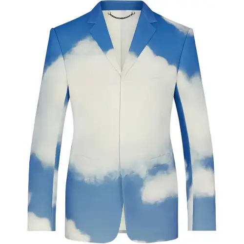 LOUIS VUITTON Business Suit Coat Men's Blue