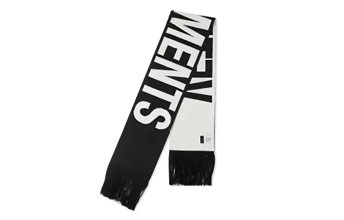 Vetements Logo Intarsia-Knitted Fringed Scarf