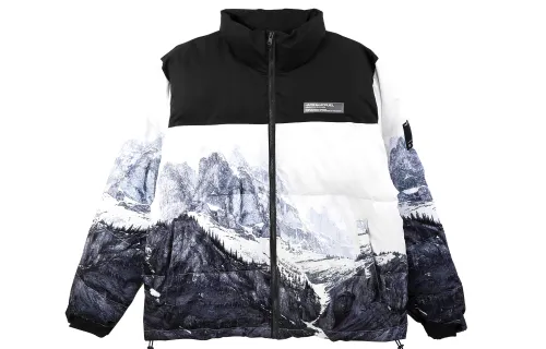 HARSH AND CRUEL Puffer Jacket Winter Unisex Black