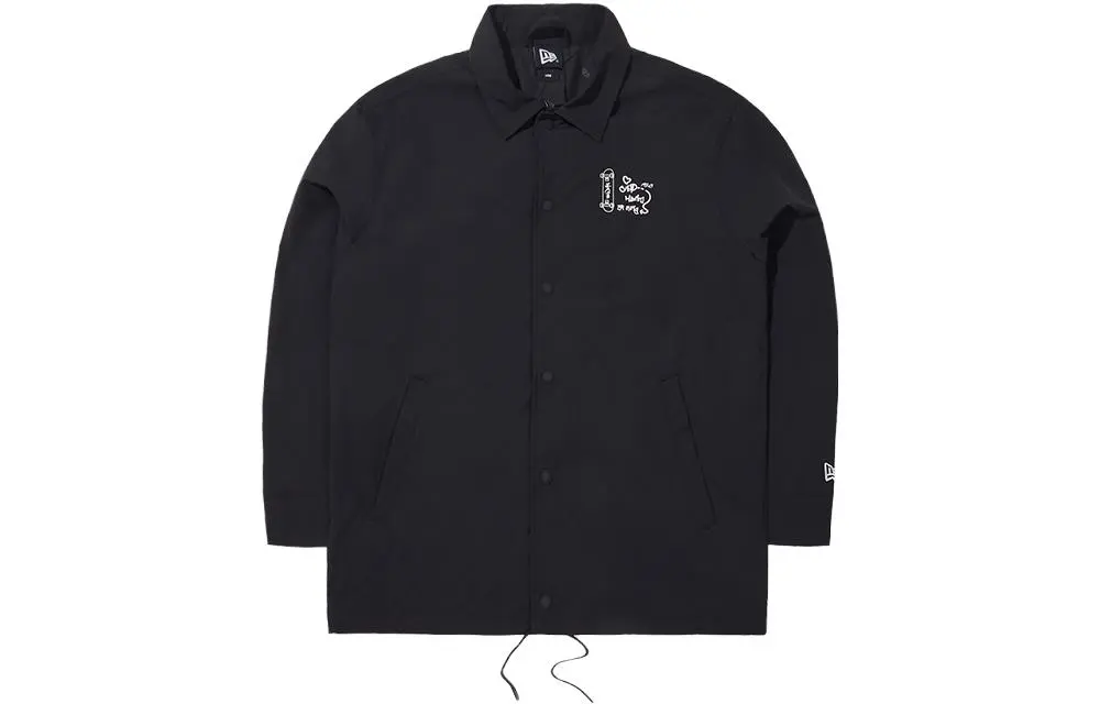 New Era Jackets Unisex Black Lapel Moderate Other