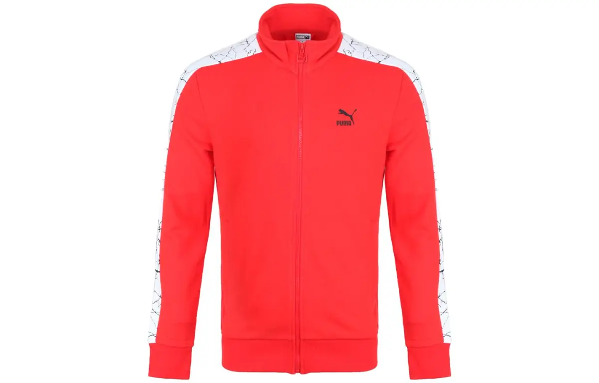 PUMA Jackets Men's Red Stand Collar Moderate Other