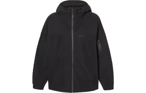 Timberland Windbreaker Jackets Men's Black Hooded Moderate