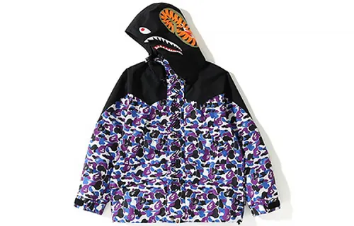 A BATHING APE Bape Windbreaker Jackets Unisex Hooded Moderate Double Layer