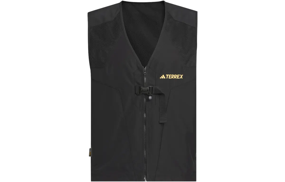 Adidas Vests Men's Black V-neck Moderate Other