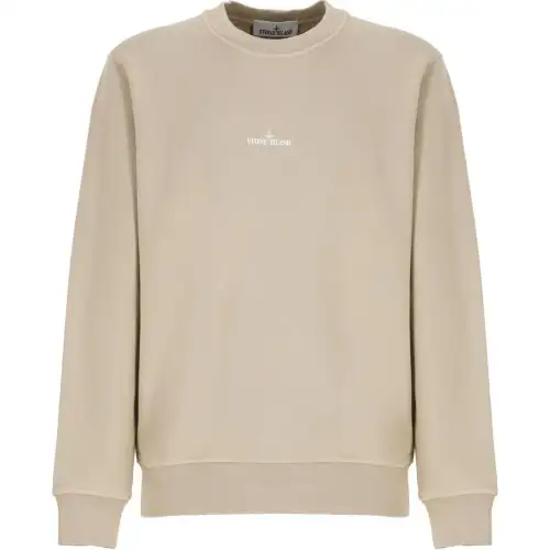 STONE ISLAND Logo Printed Crewneck Sweatshirt