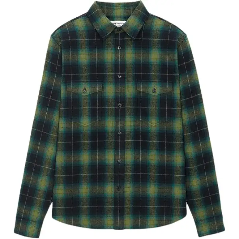 SAINT LAURENT Oversized Flannel Shirt