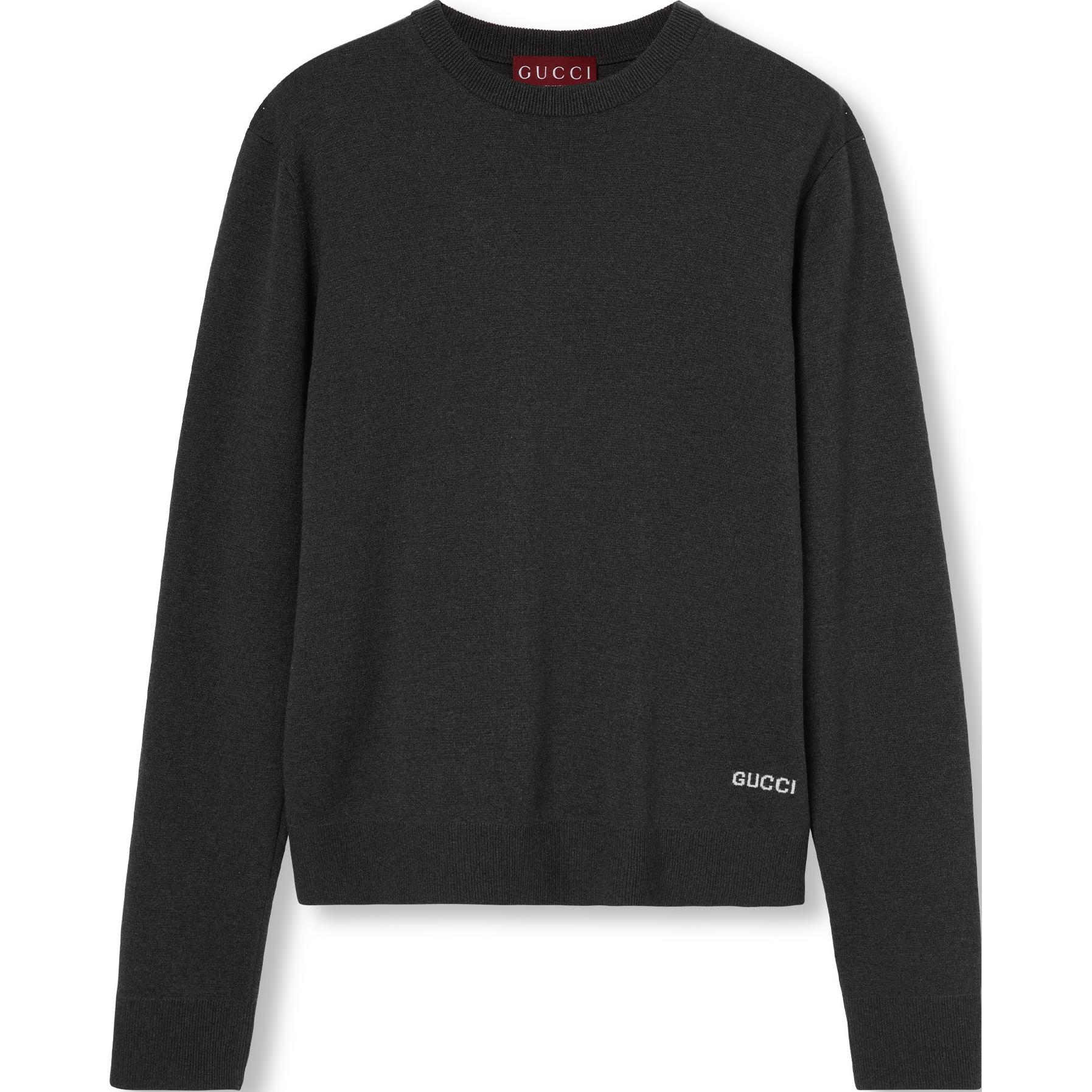 GUCCI Silk Cotton Sweater With Intarsia
