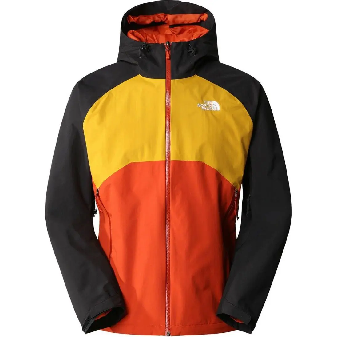 THE NORTH FACE Men's Colorblock Stratos Jacket Jackets & Coats Unisex Black/Orange