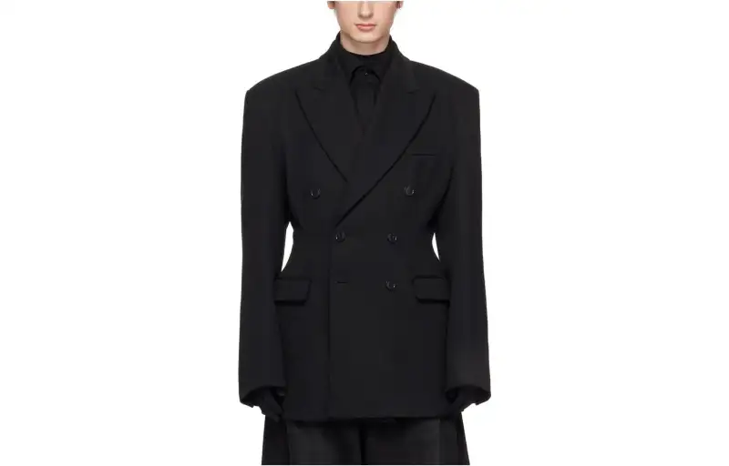 Vetements Business Suits Men's Black Suit Collar Moderate Business Suit