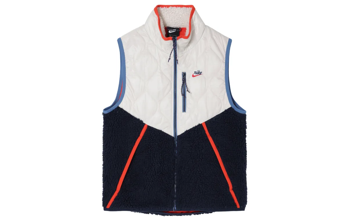 Nike Vests Men's Obsidian Color Stand Collar Moderate Straight Fit