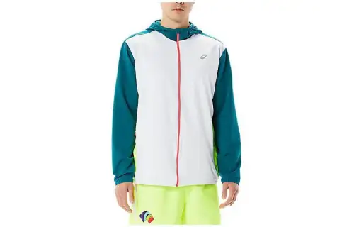 Asics Ready Set Jacket Color Block Wch Jackets & Coats Men's White