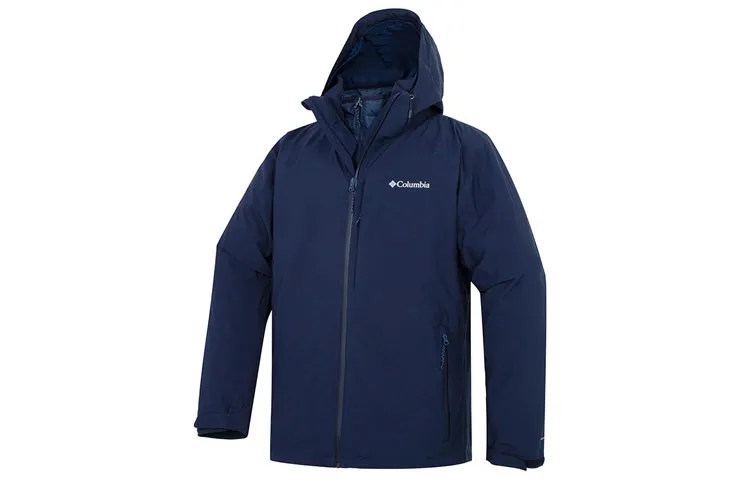 Columbia Abrasion Resistant Thermal Windbreaker Jacket Men's Navy Blue