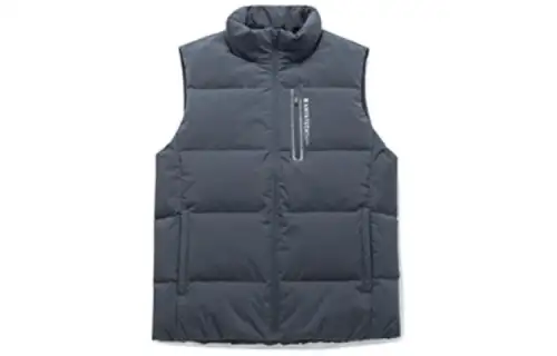 ANTA Vests Men's Gray Stand Collar Thickened Other