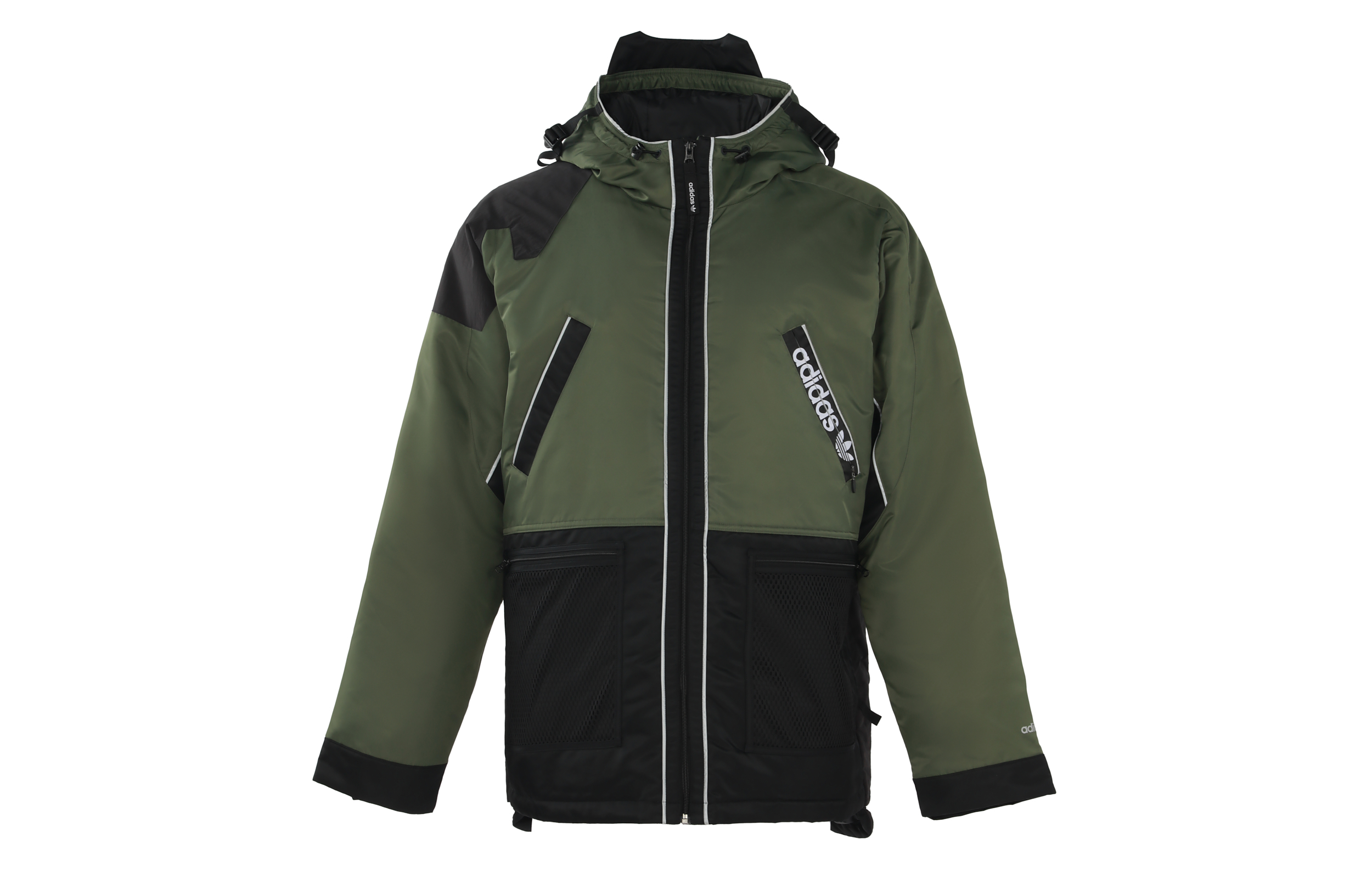 Мужская куртка adidas originals Adventure (черно-зеленый) — фото 1