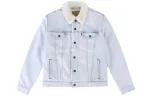 Levis Fleece Lined Casual Denim Jacket Men's Light Blue