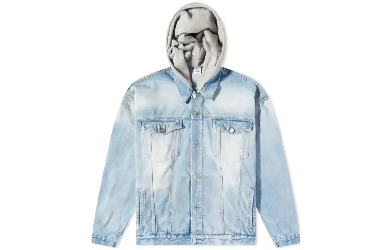 Vetements Oversized Hooded Denim Jacket
