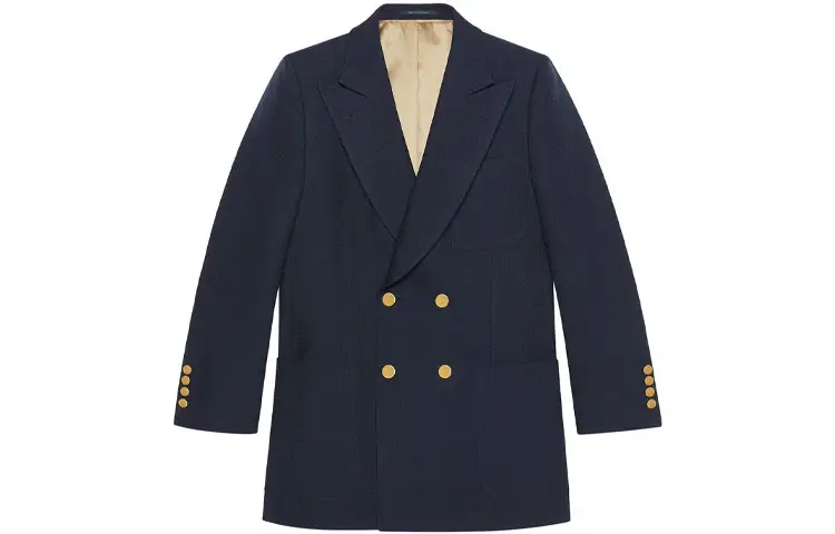 GUCCI Business Suits Men's Blue Suit Collar Moderate