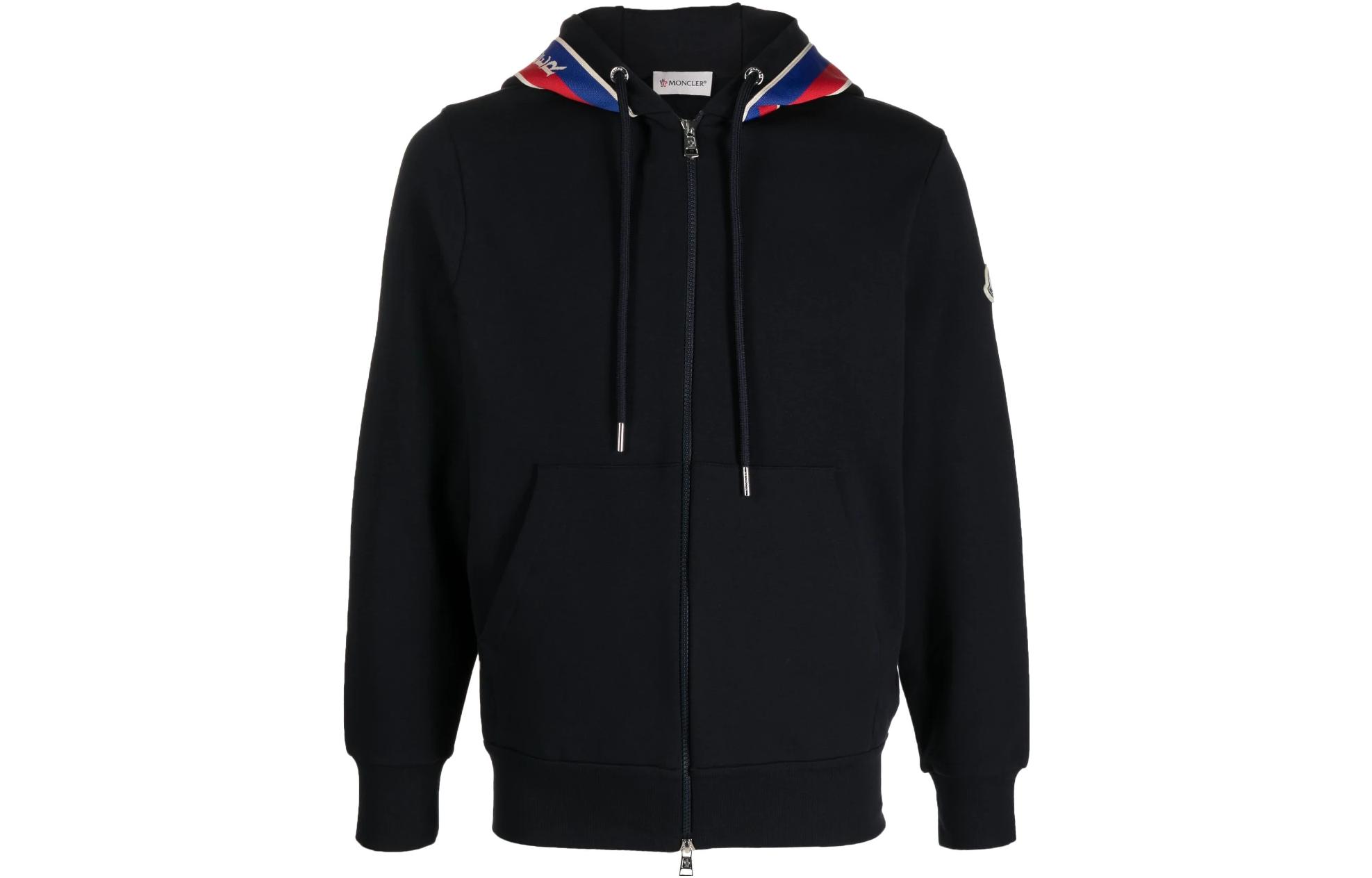 Мужская куртка Moncler Logo Stripe (прусский синий)