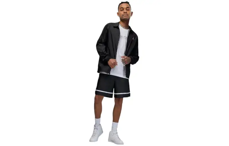 Jordan Jackets Men's Black Lapel Moderate Other