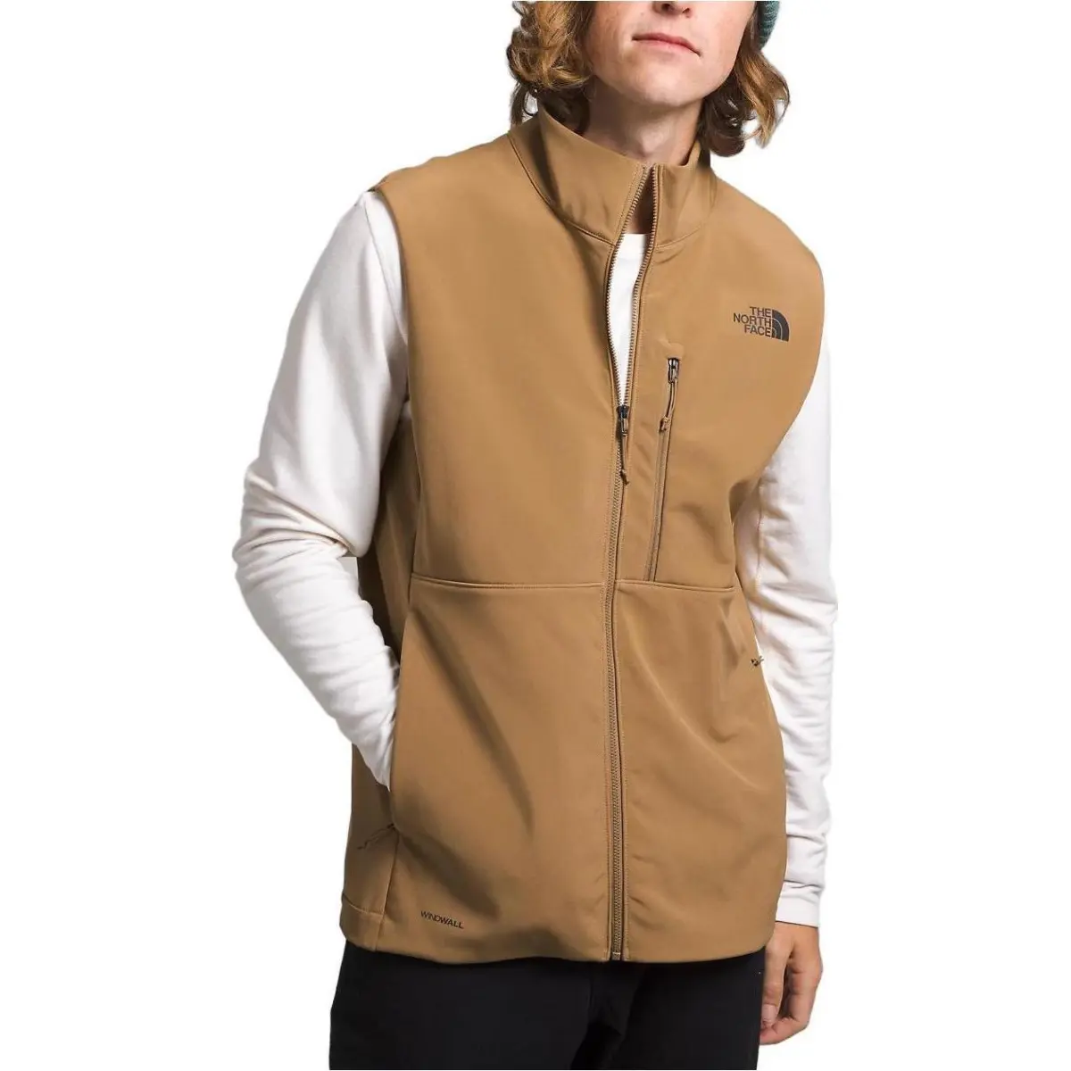 THE NORTH FACE Vests Men's Brown Stand Collar Other