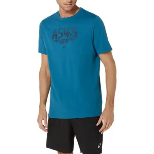 ASICS 1977 MTN T Shirt Unisex Blue Green
